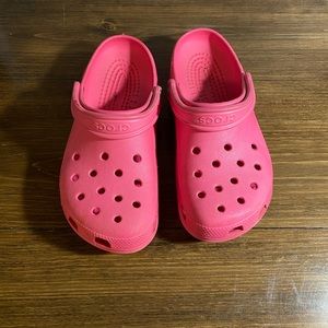 Pink crocs
